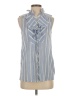 Juicy Couture Blue Sleeveless Button-Down Shirt Size 4 - photo 1