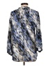 Parker Animal Print Blue Long Sleeve Blouse Size L - photo 2