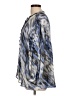 Parker Animal Print Blue Long Sleeve Blouse Size L - photo 5