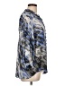 Parker Animal Print Blue Long Sleeve Blouse Size L - photo 4