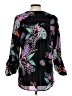 Studio Works Tropical Black 3/4 Sleeve Blouse Size L - photo 2