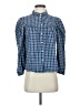 Madewell Checkered-gingham Blue Long Sleeve Button-Down Shirt Size S - photo 1