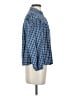 Madewell Checkered-gingham Blue Long Sleeve Button-Down Shirt Size S - photo 4