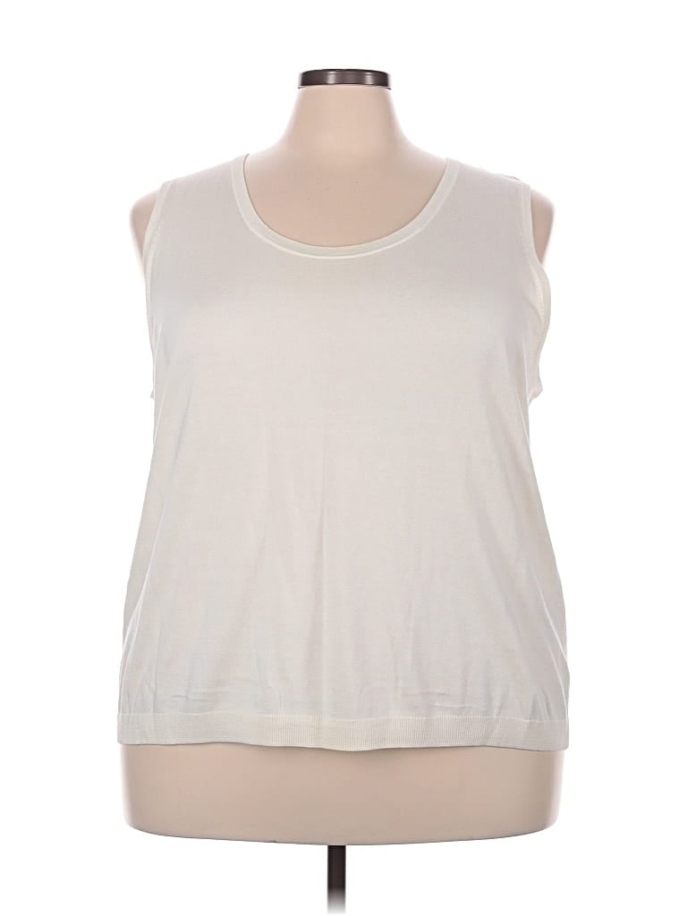 Pre-owned Talbots Sweater Vest In White