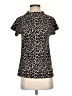 Assorted Brands Animal Print Black Brown Short Sleeve Blouse Size XS - photo 1