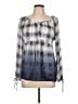 Princess Vera Wang Blue Long Sleeve Blouse Size L - photo 1
