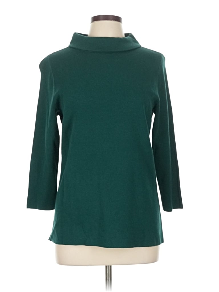 Pre-owned Talbots Turtleneck Sweater In Green