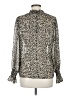 Molly Bracken 100% Polyester Animal Print Silver Long Sleeve Blouse Size M - photo 2