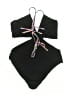 SAHA Solid Black One Piece Swimsuit Size L - photo 2