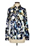 Calvin Klein Print Blue Long Sleeve Blouse Size S - photo 1