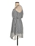Double Zero 100% Polyester Stripes Gray Casual Dress Size S - photo 5