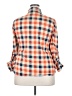 Passport 100% Polyester Plaid Orange Long Sleeve Blouse Size 2X - photo 2