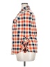 Passport 100% Polyester Plaid Orange Long Sleeve Blouse Size 2X - photo 5