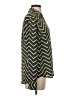 Express Outlet 100% Polyester Chevron-herringbone Green Long Sleeve Blouse Size S - photo 4
