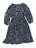 Unbranded 100% Polyester Paisley Blue Dress Size 7 - photo 2