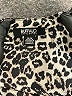 Buffalo by David Bitton 100% Polyester Animal Print Silver Tan Short Sleeve Blouse Size M - photo 6