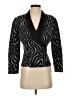 Petite Sophisticate Animal Print Black Gray Blazer Size S - photo 1