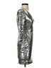 Express Outlet 100% Polyester Metallic Silver Cocktail Dress Size 0 - photo 4