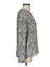 Banana Republic 100% Polyester Animal Print Silver Long Sleeve Blouse Size S - photo 4