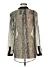 Sparkle & Fade 100% Polyester Animal Print Green Long Sleeve Blouse Size M - photo 2