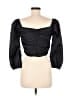J.Crew 100% Polyester Black 3/4 Sleeve Top Size 6 - photo 2