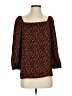 J.Jill Animal Print Brown Orange 3/4 Sleeve Blouse Size S - photo 1