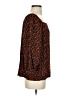 J.Jill Animal Print Brown Orange 3/4 Sleeve Blouse Size S - photo 4