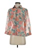 Harve Benard Print Orange Pink 3/4 Sleeve Blouse Size 4 - photo 1