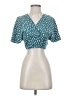 Khush 100% Rayon Teal Short Sleeve Blouse Size S - photo 1