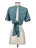 Khush 100% Rayon Teal Short Sleeve Blouse Size S - photo 2