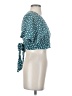 Khush 100% Rayon Teal Short Sleeve Blouse Size S - photo 4