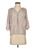 Kenar 100% Rayon Tan 3/4 Sleeve Blouse Size S - photo 1