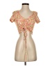Shein Orange Short Sleeve Top Size 2 - photo 1