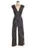 Woven Pink Stripes Black Jumpsuit Size M (estimated) - photo 1