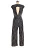 Woven Pink Stripes Black Jumpsuit Size M (estimated) - photo 2