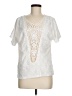 Unbranded 100% Polyester Ivory White Short Sleeve Blouse Size M - photo 1