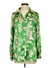 Zara Floral Green Long Sleeve Blouse Size S - photo 1