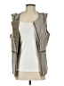 Tribal Solid Color Block Gray Gold Vest Size S - photo 1