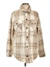 Thread & Supply 100% Polyester Plaid Tan Jacket Size L - photo 1
