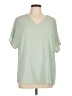 Shein Green Short Sleeve Blouse Size 12 - photo 1
