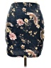 Forever 21 Floral Blue Denim Skirt Size L - photo 1