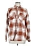 Natural Reflections Plaid Brown Long Sleeve Button-Down Shirt Size M - photo 1