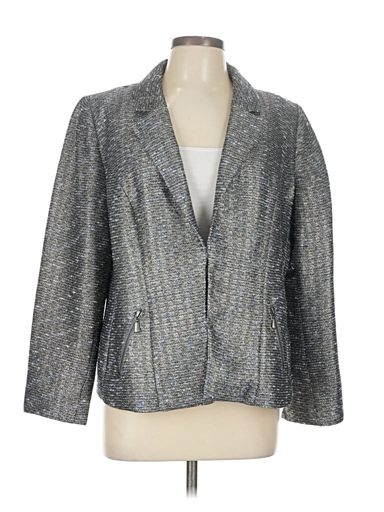 Pre-owned Chico's Blazer Jacket In Gray