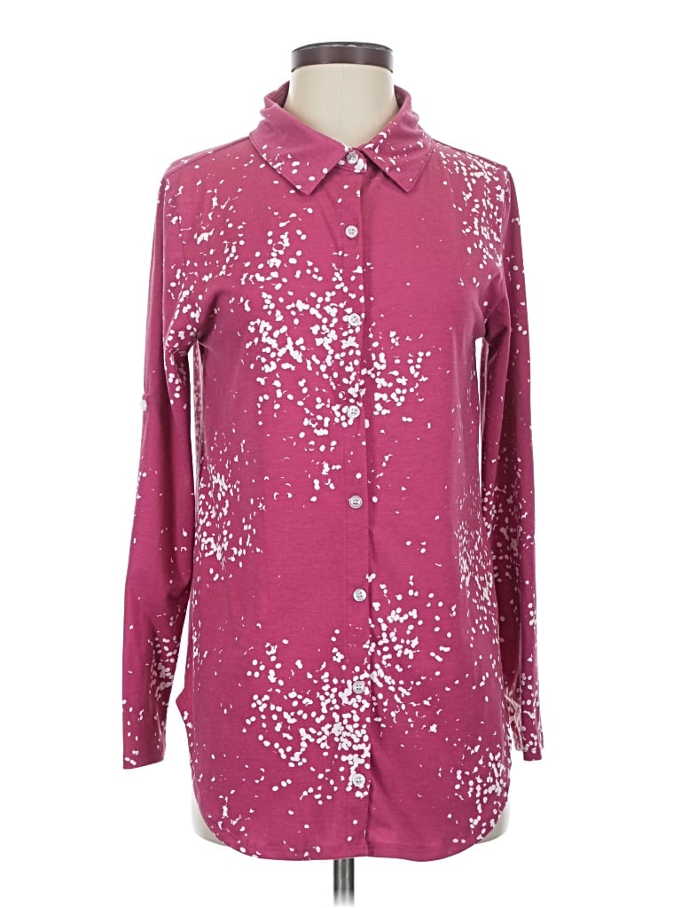 Pre-owned Lularoe Long Sleeve Blouse In Burgundy