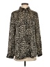Equipment 100% Polyester Animal Print Gold Long Sleeve Blouse Size S - photo 1