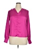 Unbranded 100% Polyester Pink Long Sleeve Blouse Size XL - photo 1