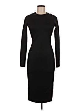 woman in long black dress Deep neck Black dress L main image 1