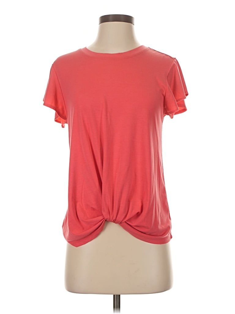 Pre-owned Time And Tru Short Sleeve T-shirt In Red