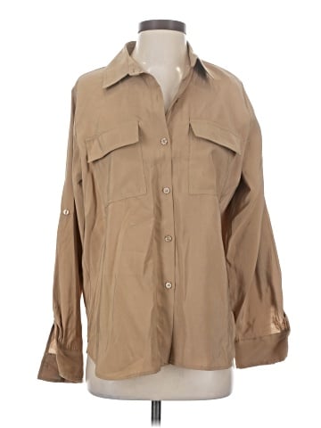 Max Studio 3/4 Sleeve Button-Down Shirt (view 1)