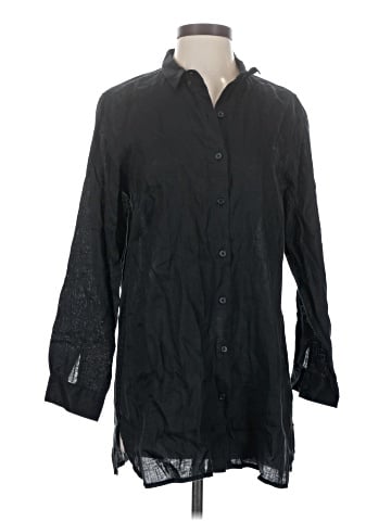 Garnet Hill 3/4 Sleeve Button-Down Shirt (view 1)
